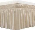 MEILA Wrap Around Bed Skirt Three Fabric Sides Elastic Dust Ruffled 14 Inch by MEILA
