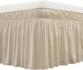 MEILA Wrap Around Bed Skirt Three Fabric Sides Elastic Dust Ruffled 24 Inch by MEILA
