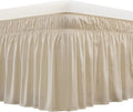 MEILA Wrap Around Bed Skirt Three Fabric Sides Elastic Dust Ruffled 16 Inch by MEILA