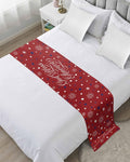 Independence Day Blue White Star Bed Runners by ZFUNCING
