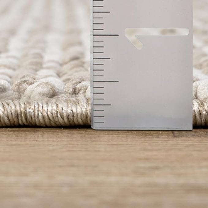 LUXE WEAVERS Solid Machine Woven Taupe 4x6 Area Rug, Indoor Stain-Resistant - Image 9