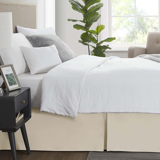 Nestl Cream Bed Skirt Queen Size - Image 3