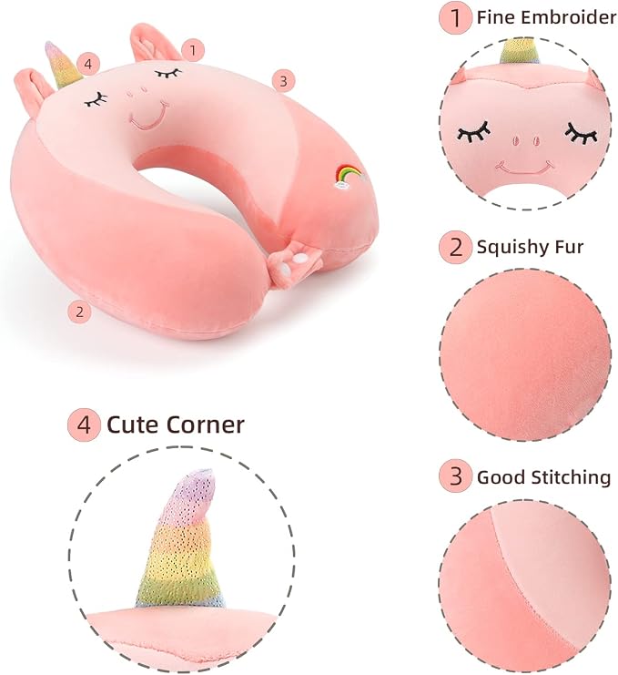 Niuniu Daddy Neck Pillow for Traveling, Pure Memory Foam Travel Neck Support - Image 3