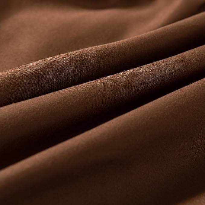 TSUTOMI Brown Bed Skirt Twin Size Ruffled Bed Skirt - Image 4