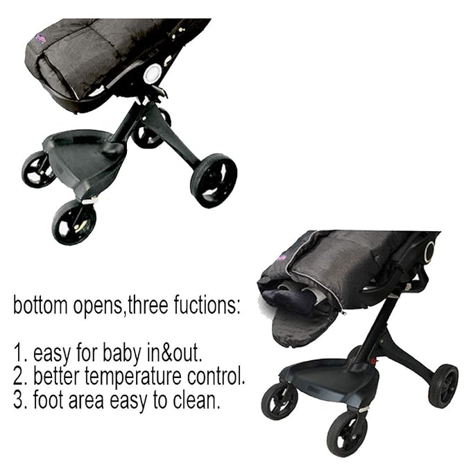 German Designed Winter Tour Waterproof Stroller Footmuff, Width Adjustable - Image 5