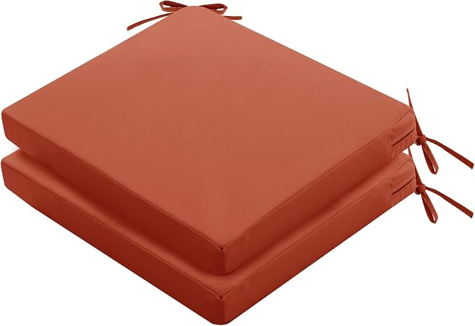 Outdoor Chair Cushions Set of 2: Waterproof & Fade Resistant Deep Seat Cushion by SUMMSUN