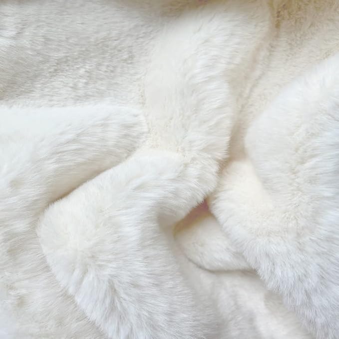White Faux Rabbit Fluffy Fur Rugs - Image 6