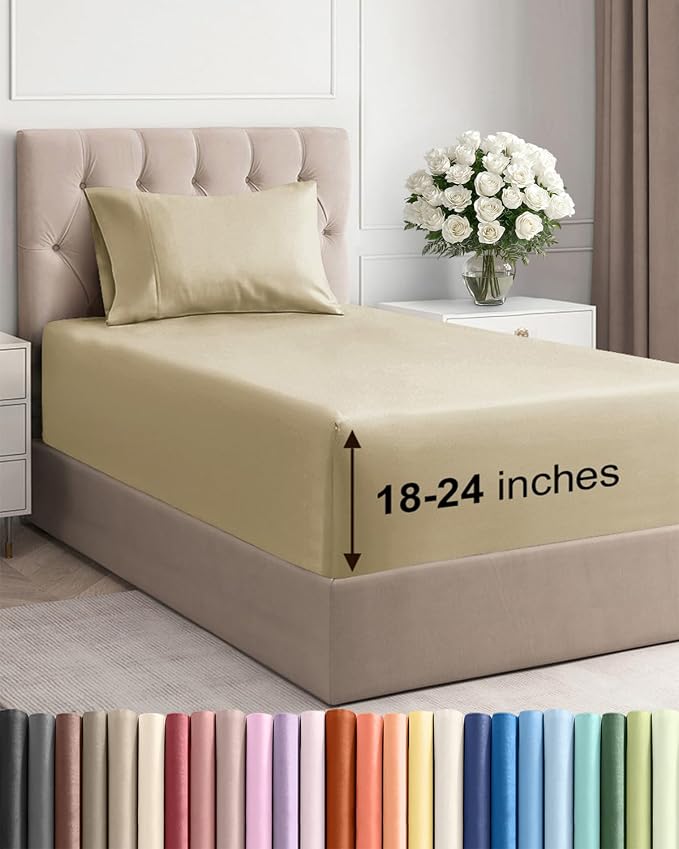 Extra Deep Pocket Twin XL Sheets by CGKUnlimited