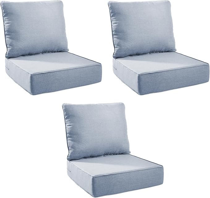 Outdoor Cushion Set for Furniture Patio Furniture, UV Resistant, Water Resistant by PLANNTONNEO