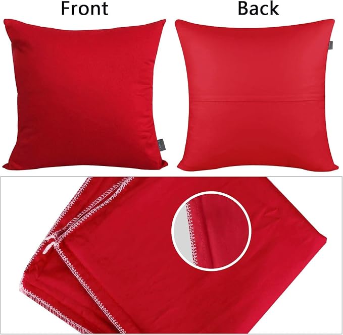 Thmyo 4-Pack 100% Cotton Comfortable Solid Decorative Throw Pillow Case Square - Image 6