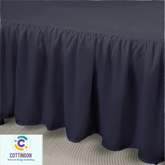Ruffled Bed Skirt with Split Corners-Dust Ruffle - Image 2
