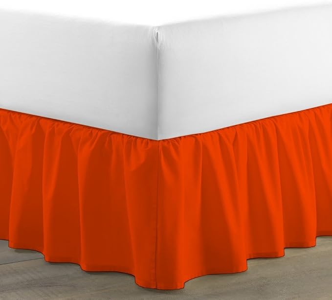 Bed Skirt - Ruffled Bed Skirt 12 Inch Drop Dust Ruffle - Dust Ruffle Bedskirt by Unknown