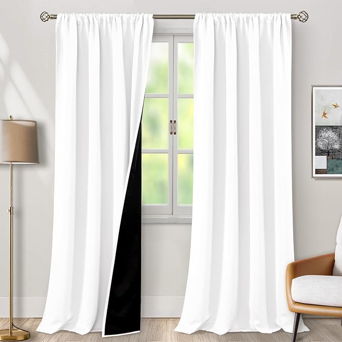 BGment White Blackout Curtains for Living Room 95 Inches Length, Extra Long 2 by BGment