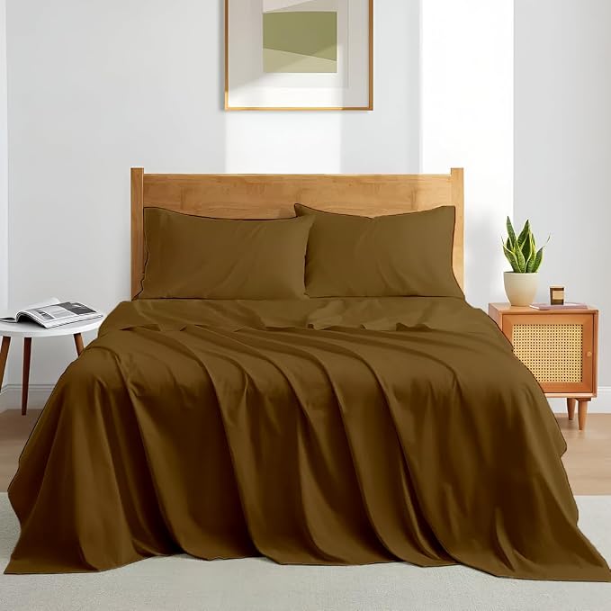 Luxury Queen Sleeper Sofa Bed Sheet Set, 100% Egyptian Cotton, 338 Thread Count by SHREEM+LINEN