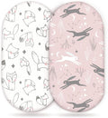 GRSSDER Stretchy Ultra Soft Fitted Bassinet Sheet Set 2 Pack, Universal Fit by BUYNOW
