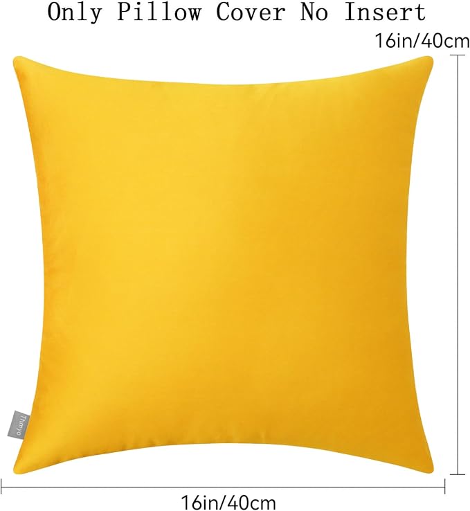 4-Pack 100% Cotton Comfortable Solid Decorative Throw Pillow Case, Thmyo Square - Image 6