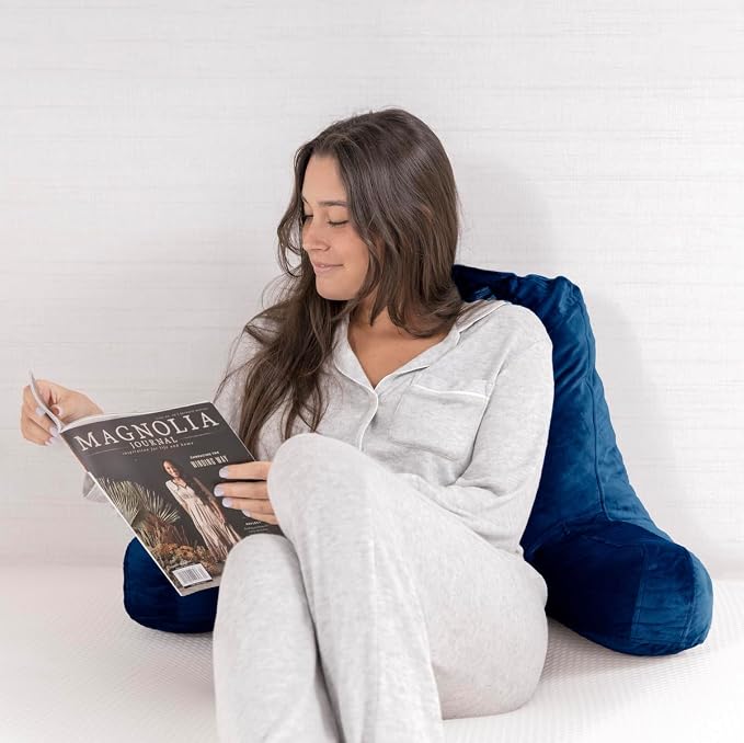 Milliard Reading Pillow with Arms, Cozy Shredded Memory Foam Back Pillow - Image 2