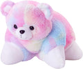 Glow Guards 15" Rainbow Teddy Bear Plush Pillow, Cute Stuffed Animal Soft by GlowGuards