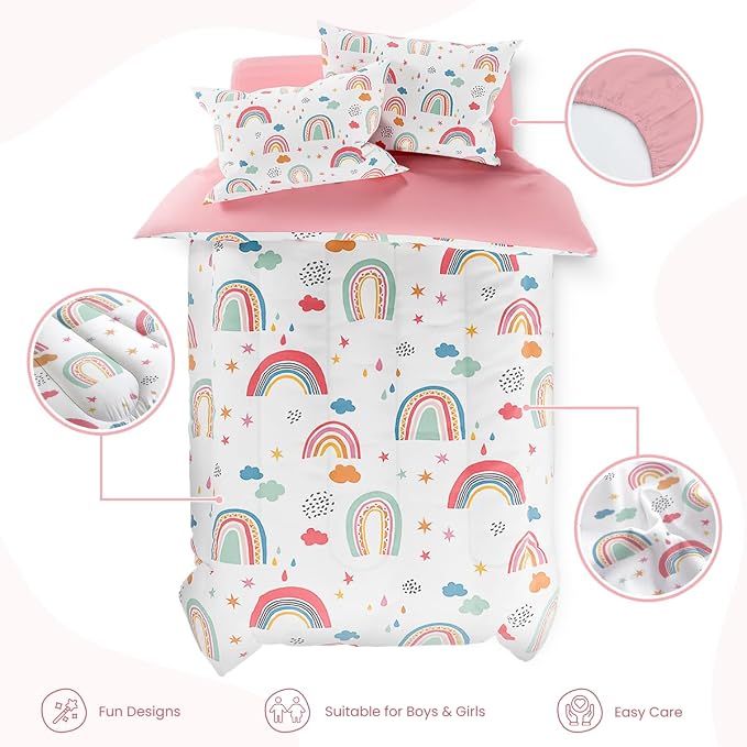 SANDJEST Rainbow Full Bedding Set - Image 2