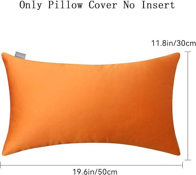 Thmyo 4-Pack 100% Cotton Lumbar Comfortable Solid Decorative Throw Pillow Case - Image 7