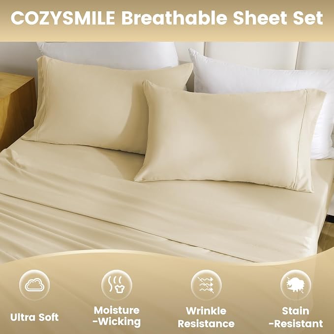 Lightweight Soft California King Sheet Set - Image 3