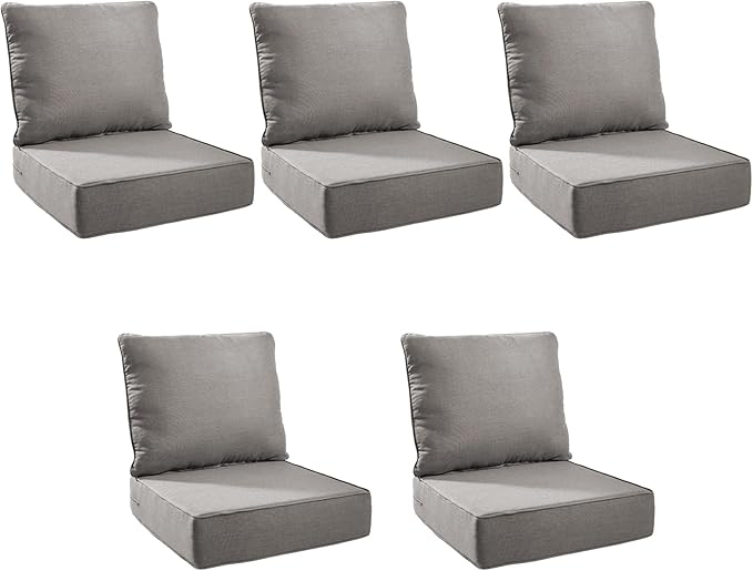 Outdoor Cushion Set for Furniture Patio Furniture, UV Resistant, Water Resistant by PLANNTONNEO
