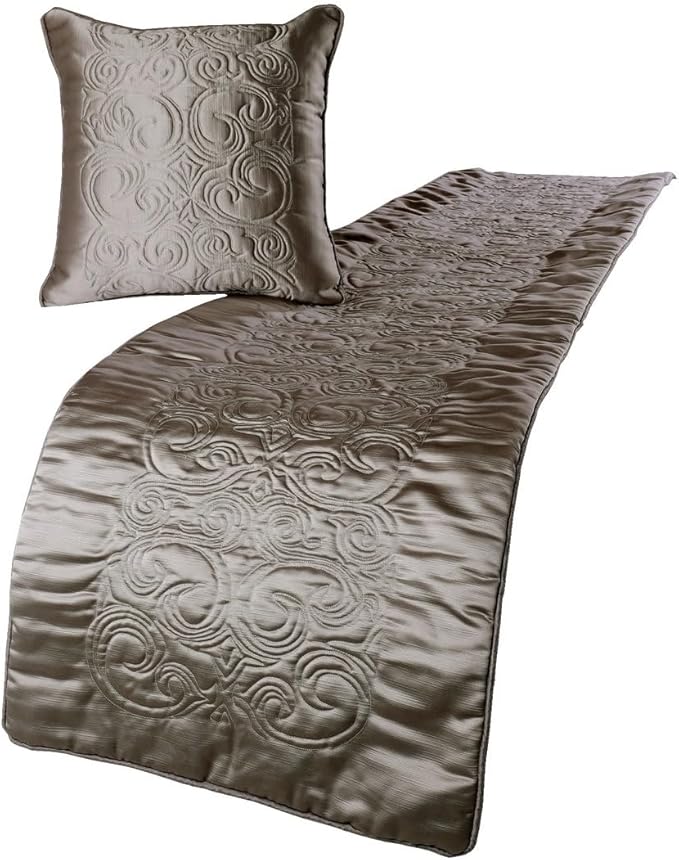 The HomeCentric Handmade Silver King 90 x 18 inch Bed Runner by TheHomeCentric