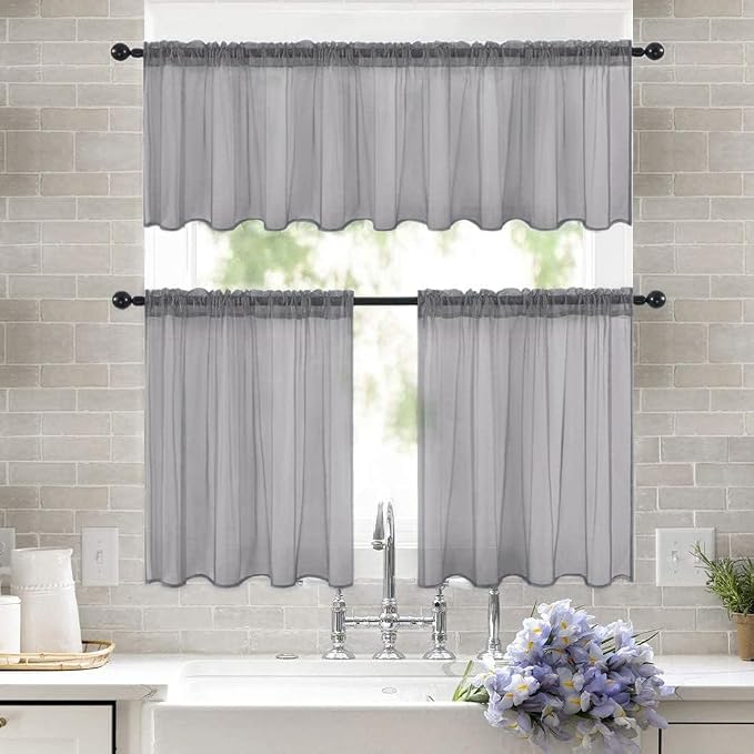 MIULEE Short Sheer Curtains 30 Inch Length - Image 8