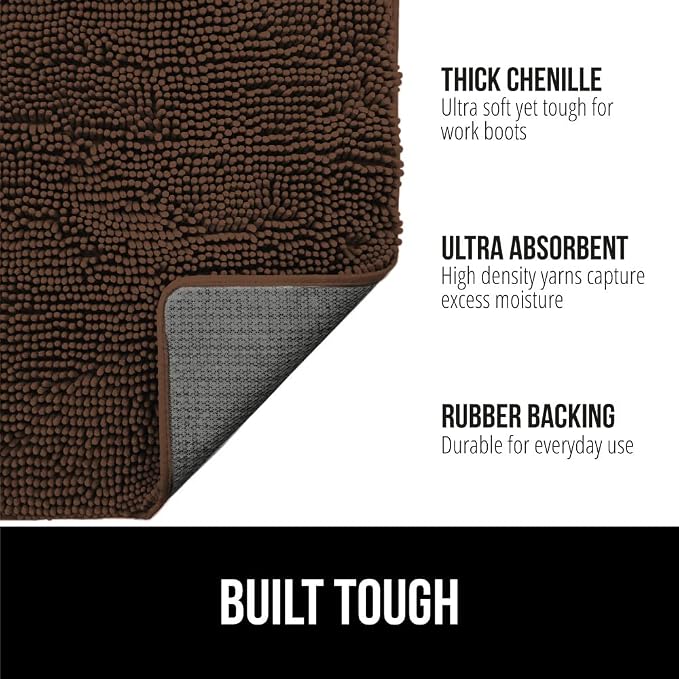 GORILLA GRIP SOAKSTOPPER Dog Door Mat, 60x36 Machine Washable Rug Absorbent - Image 3