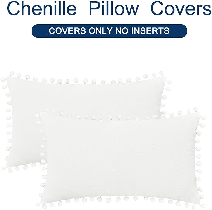 CaliTime Throw Pillow Covers Decorative 12 X 12 Inches Pack of 2 Cozy Solid - Image 6