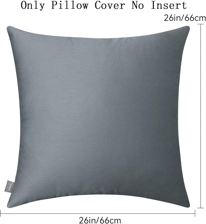 4-Pack 100% Cotton Comfortable Solid Decorative Throw Pillow Case Square - Image 5