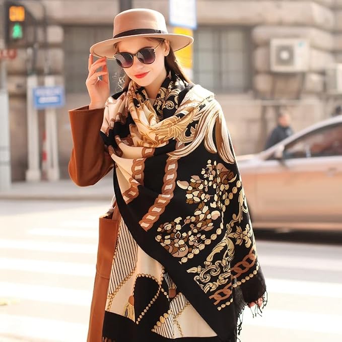 DANA XU 100% Merino Wool Pashmina Shawl - Image 9
