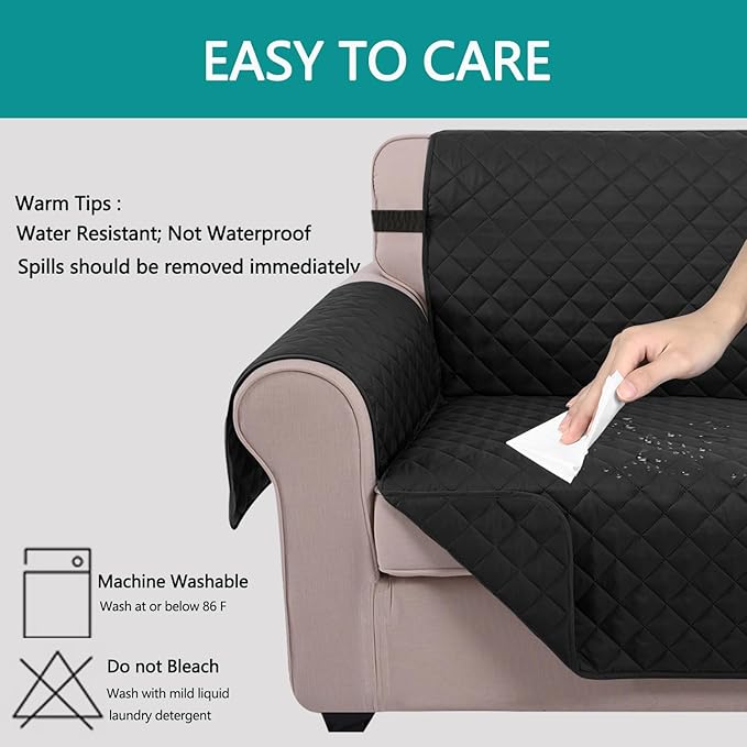 U-NICE HOME Loveseat Sofa Cover Reversible Couch Covers - Image 5