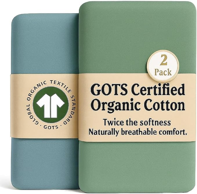 GOTS Organic Bedside Bassinet Sheets 33x20 by OrganicBassinetSheets