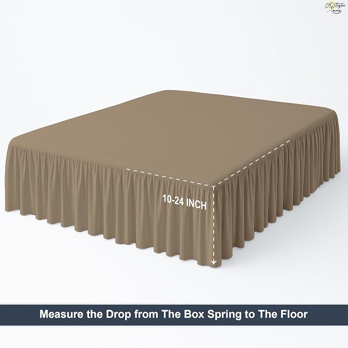 Cottington Lane Ruffled Bed Skirt Queen Size - Image 5