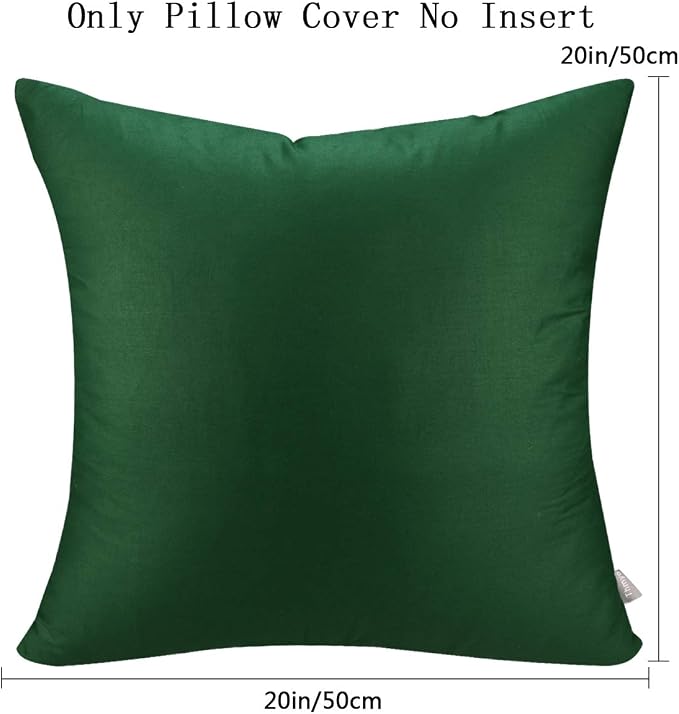 4-Pack 100% Cotton Comfortable Solid Decorative Throw Pillow Case Square - Image 2