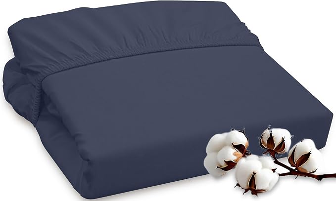 ROYALE LINENS 300 Thread Count 100% Long Staple Combed Cotton Fitted Sheet Full by ROYALELINENS
