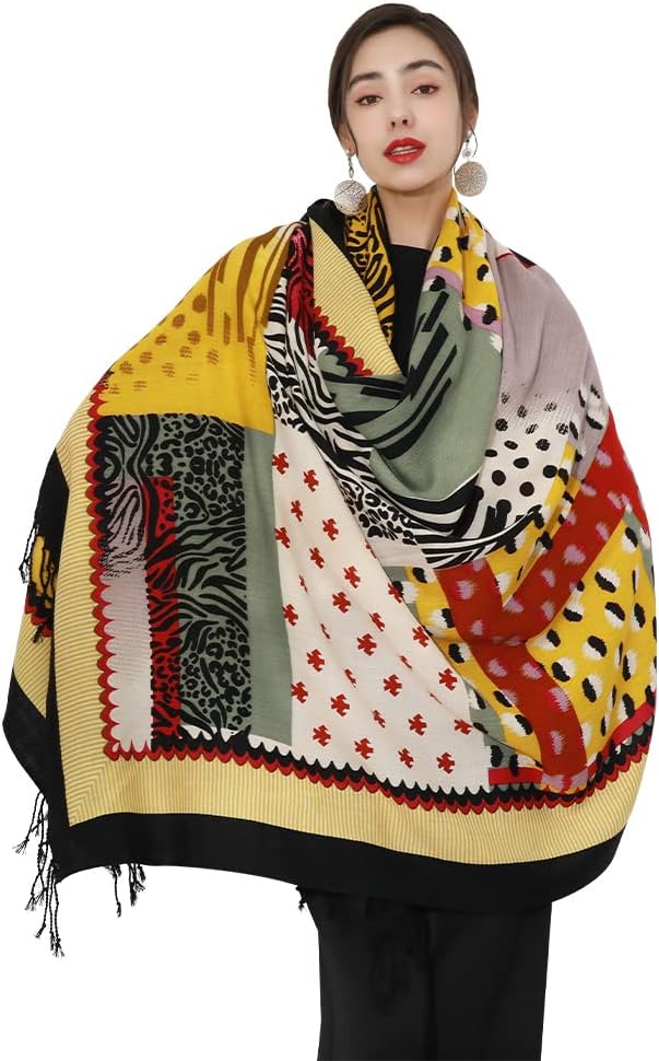 DANA XU 100% Merino Wool Pashmina Shawl by DANAXU