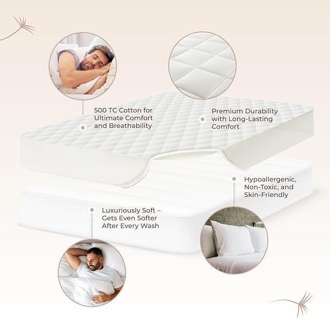 Whisper Organics Luxury Quilted Mattress Cover - Image 3