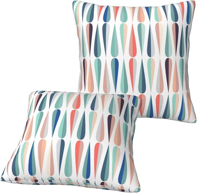 bassyil Mid Century Retro Drop Throw Pillow Covers Decorative Linen Pillow - Image 9