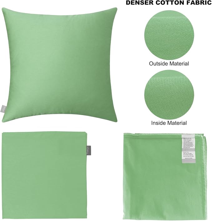 Thmyo 4-Pack 100% Cotton Comfortable Solid Decorative Throw Pillow Case - Image 9