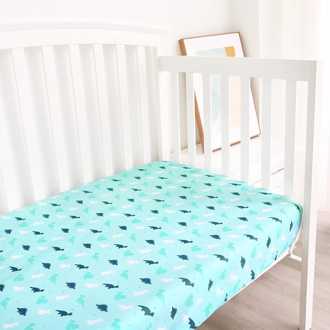 Crib Sheets for Boys or Girls 2-Pack, Fitted Crib Sheet 52'' x 28'' for - Image 8