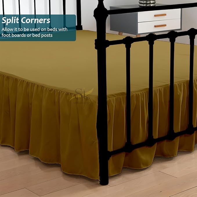 Shreem Linen Ruffled Bed Skirt - Image 2