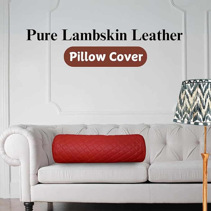 Neck Roll Pillow Cushion Cover, 18x6 Inch Full Moon Round Bolster Pillow Case - Image 7