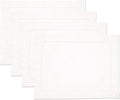 Home Ekaa White Cotton Linen Placemats Set of 4 – Washable Hemstitch Cloth by HomeEkaa