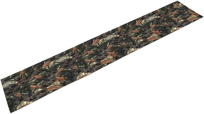 Camouflage Forest Trees Table Runner, Rustic Camouflage Hunting Camp Mossy and - Image 8