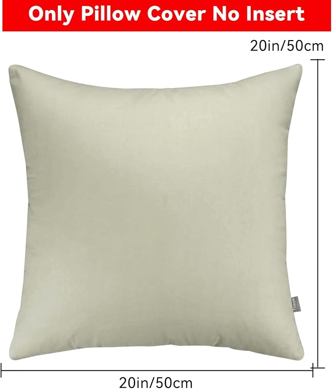 4-Pack 100% Cotton Comfortable Solid Decorative Throw Pillow Case, Thmyo Square - Image 5