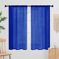 Sheer Curtains 63 Inches Long 2 Panels, Rod Pocket Short Curtain by laseniewa