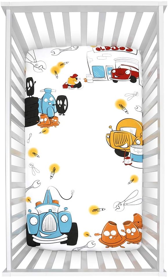 JumpOff Jo - Fitted Crib Sheet, Super Soft 100% Cotton Sheet - Image 4