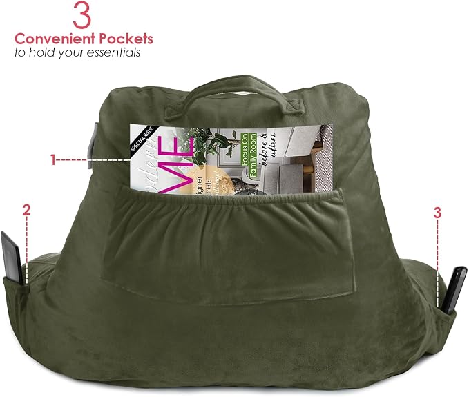 Nestl Reading Pillow with Shredded Memory Foam, Designed - Image 5